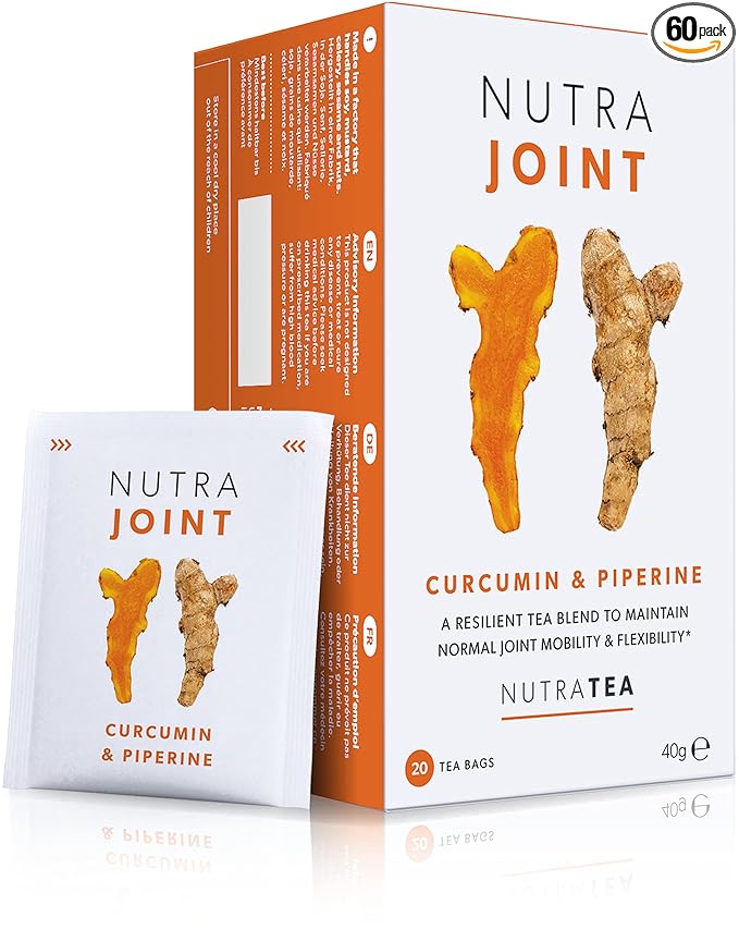 NUTRAJOINT - Joint Care Tea | Arthritis Tea | Joint Flexibility Tea - Relief of Painful Joints - 60 Enveloped Tea Bags - by Nutra Tea - Herbal Tea - (3 Pack)