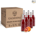 Galvanina Blood Orange – Premium Organic Italian Sparkling Soda 12 fl oz (6 Glass Bottles) | Vibrant Sicilian Blood Orange Soda Naturally Citrusy.