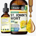 BIO KRAUTER® St Johns Wort for Calm &amp Mood Support - Vegan St. John's Wort for Relaxation &amp Emotional Wellness Support - Calm Drops 2 Fl.Oz. 28-Day Supply Alcohol &amp Sugar Free Herbal Sup