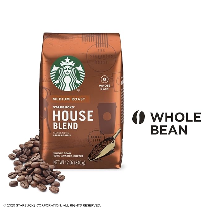 Starbucks Medium Roast Whole Bean Coffee — House Blend — 1 bag (12 oz.)