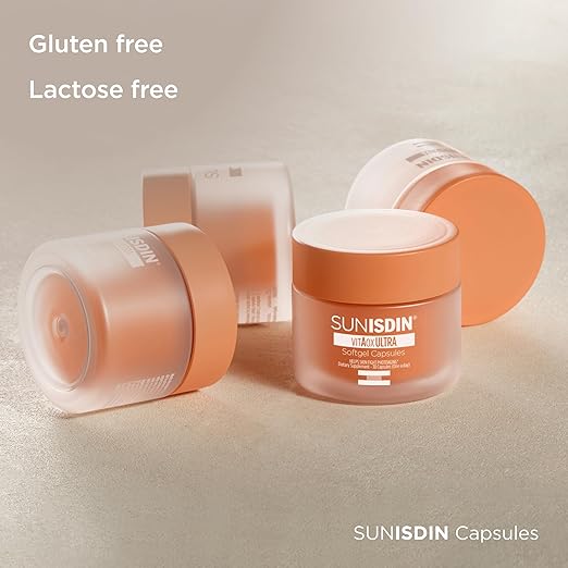 SUNISDIN - Daily Skin Care Antioxidant Supplement with Vitamin E and A - 30 Softgel Capsules