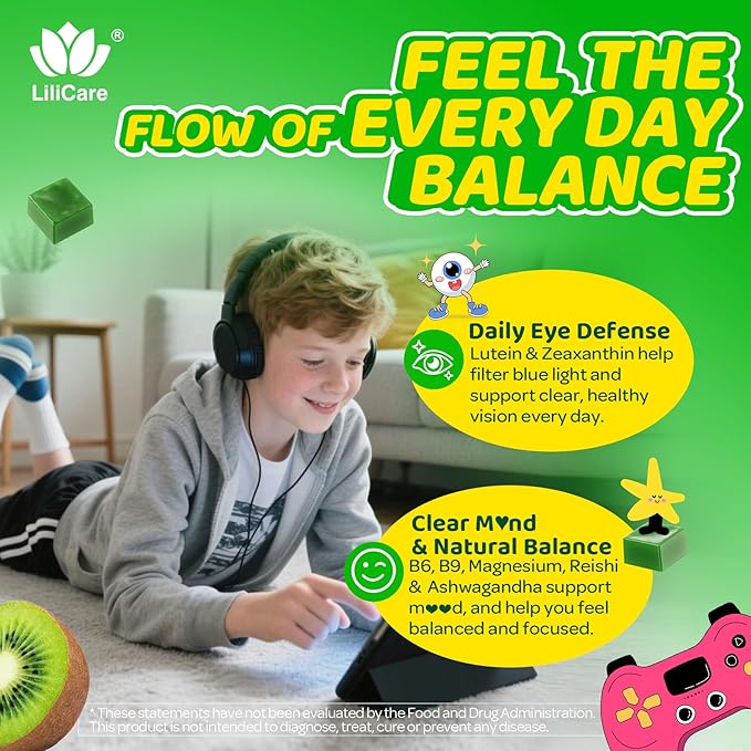 Super Greens Soft Chews Greens Superfood Supplement w/Spirulina Chlorella Lutein Digestive Enzymes &amp Fiber Multivitamins – Daily Greens Support for Energy Metâbölism Vision &amp Gut Health