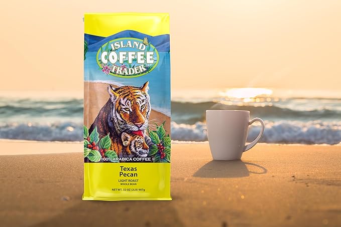 Magnum Exotics Island Hazelnut Ground Coffee - Flavored Hazelnut Medium Light Roast Coffee Grounds Gourmet Roasted Bulk Brew Rich &amp Smooth Flavor Fresh Roast - 32 oz (2 lb) Bag