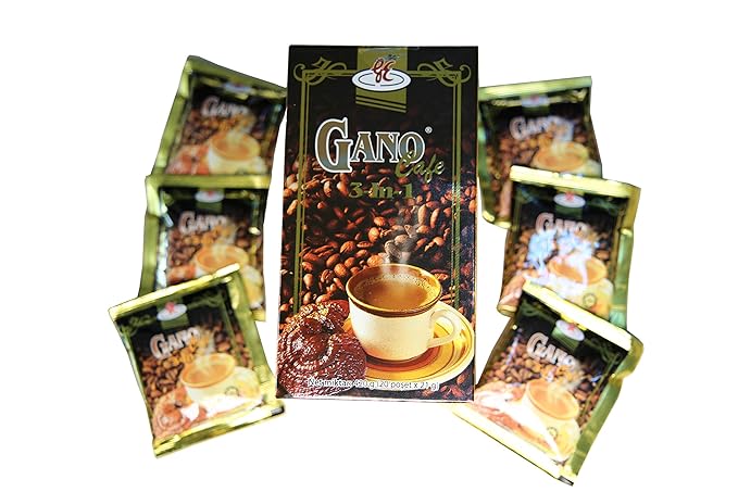 4 Boxes (4x20sachets) Gano Excel GanoCafe 3 IN 1 Coffee with Ganoderma with FREE Express Shipping