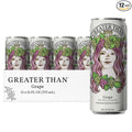 GREATER THAN Hydration for Her - Nutrient Enhanced Coconut Water Electrolyte Beverage with Real Fruit Plant-Based Vitamins &amp Fiber Clean Functional Hydration Grape 12 oz (12 Pack)