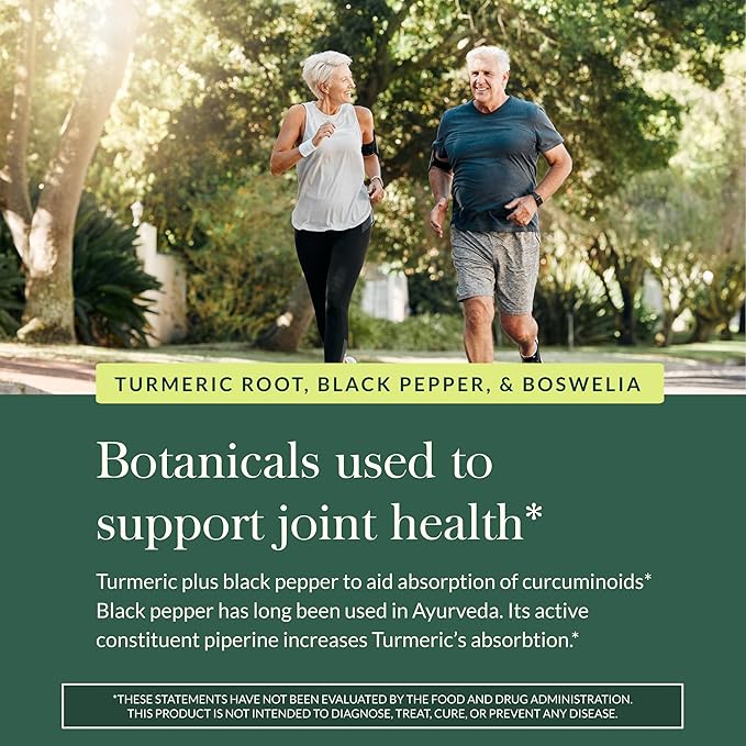 Gaia Herbs Turmeric Supreme Joint Health - Joint Support Supplement with Quercetin Black Pepper Boswellia Ginger Root Curcuminoids &amp More* - 120 Liquid Phyto-Caps (60 Servings)