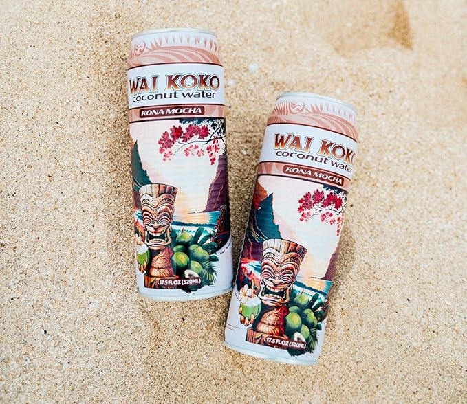Wai Koko Coconut Water - KONA MOCHA 17.5 fl oz (12pk)