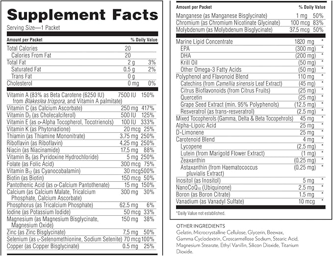 Nu Skin Pharmanex LifePak Nano | Daily Supplement with Essential Nutrients | Boosts Overall Health Immunity and Vitality | Convenient &amp On-The-Go Nutrient Packets for Active Lifestyles | 60 Pack