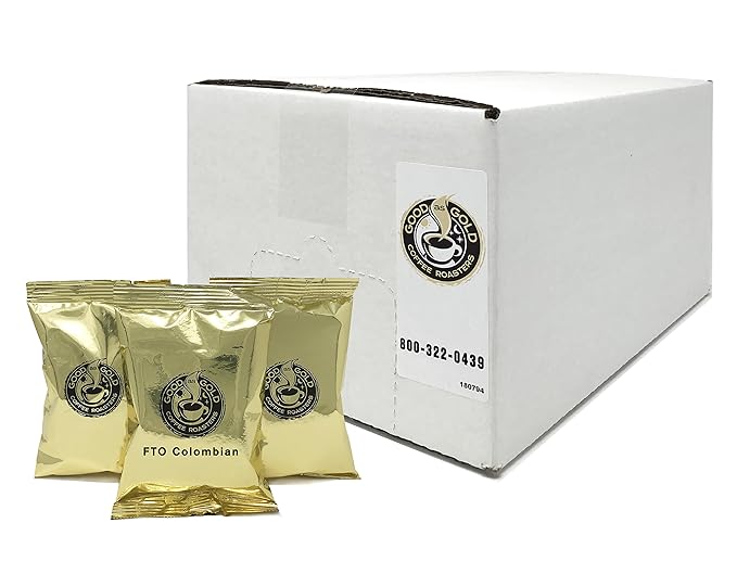 Good As Gold Colombian Pre-Measured Coffee Packets (Fair Trade / Organically Grown) Medium Roast Ground 18 / 3oz Packs Drip Coffee Machine