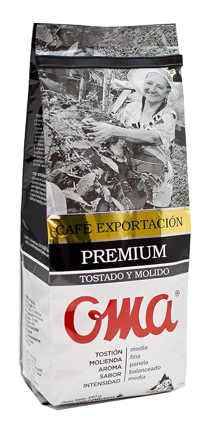 OMA Colombian Coffee Export Coffee Premium Roasted and Ground Coffee 12 ounces 340 grams
