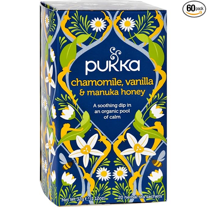 Pukka Herbal Teas Tea - Organic - Chamomile Vanilla and Manuka Honey - 20 Bags - Case of 6