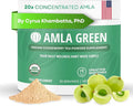 Amla Powder &amp Green Tea Superfood Supplement 20x Ultra Concentrated Amla Antioxidant Support Made with Oolong Tea and Indian Gooseberries Organic Vegan Classic Flavor 30 Servings
