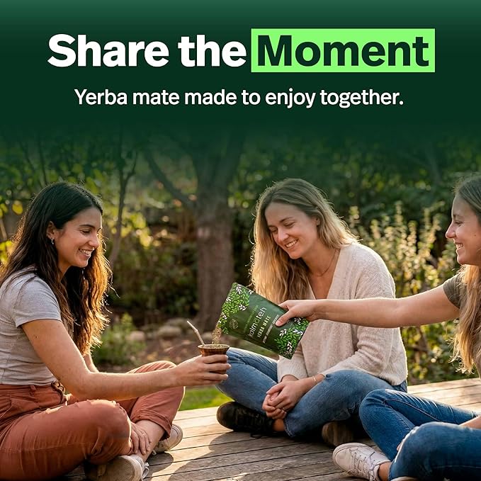 KALMATEH Premium Organic Yerba Mate 1lb Unsmoked Loose Leaf &amp Stem Tea Natural Coffee Alternative Herbal Tea for Energy Focus and Wellness Perfect for Yerba Mate Lovers - 1 Pack