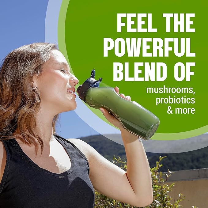Terra Kai Organics JUCE Green Superfood Powder Organic Fruits and Veggies Supplement W/ 77 Superfoods Plus Prebiotic Probiotic Blend Harvest Apple Flavor - 20 Servings (250 g)