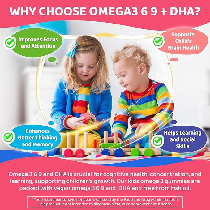 Melatonin Free Sleep Aid Gummies &amp Omega 3 Gummies for Kids