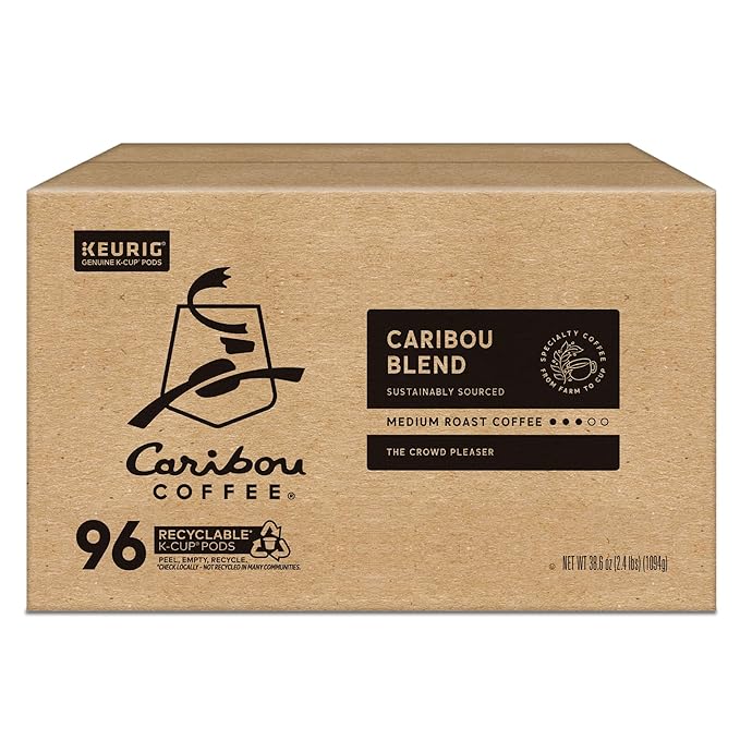 Caribou Coffee Caribou Blend Keurig Single-Serve K-Cup Pod Medium Roast Coffee 96 Count