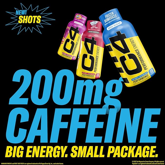 C4 Performance Energy Shot 2oz 12pk - Frozen Bomb