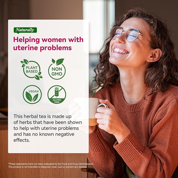 Laicuherb Fibroid Tea for Conception and Hormone Balance Pack of 2 Natural Fertility Herbal for Women Get Pragenant Fast Pregnancy Rose Tea for Uterus Cleanse and Detox