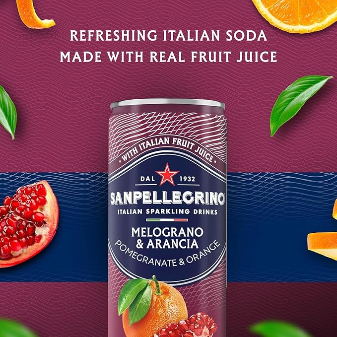 San Pellegrino Sparkling Water Variety Pack 12 x 6.7 fl oz – 6 Pomegranate &amp 6 Prickly Pear Refreshing Italian Carbonated Beverage