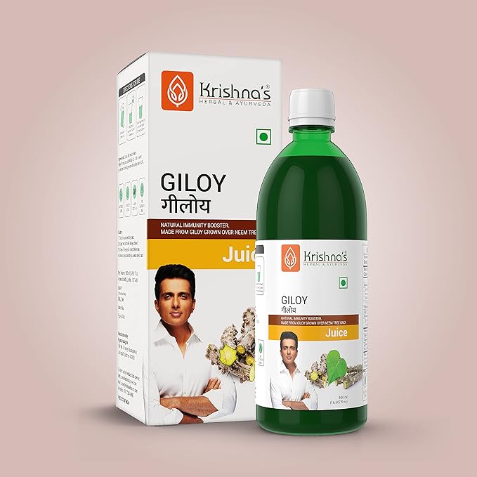 Krishna's Herbal &amp Ayurveda Geloy Juice - 500 Ml (Pack of 2)