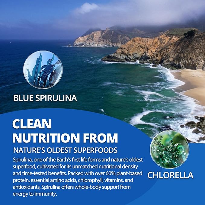 Melatonin Free Sleep Gummies + Organic Blue Spirulina Gummies