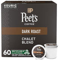Peet's Coffee Dark Roast Keurig K-Cup Pods 100% Arabica Coffee - Chalet Blend 60 Count (1 Box of 60 K-Cup Pods)