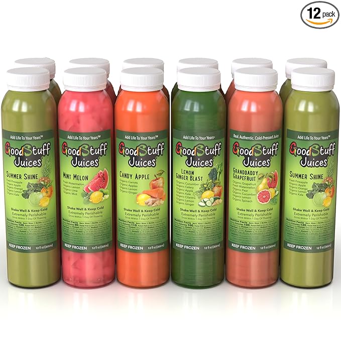 2 Day Juice Cleanse – 12 Cold-Pressed Juices | GoodStuff Summer Slim Detox | Fresh Ready-to-Drink Reset