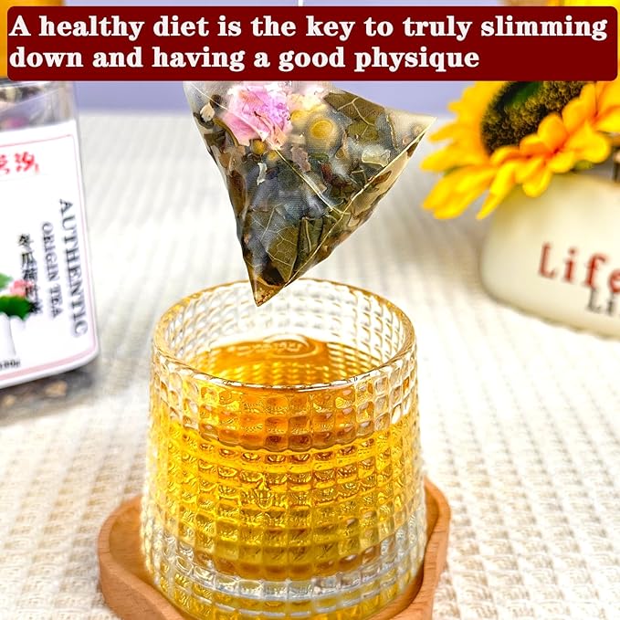 Shengmingxi Winter Melon Lotus Leaf Tea 260g(50bags)/9.17oz White Melon &amp Lotus Leaf &amp Cassia Seeds &amp Orange Peel &amp Rose Combination Flower Tea Health Herbal Tea No Add No Sugar 冬瓜荷叶茶