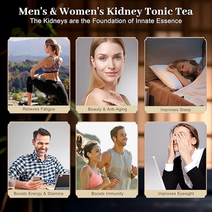 Ginseng Five Treasures Tea Kidney Tea - Ginseng &amp Mulberry Herbal Teas Natural Chinese Red Date Kidney Cleanse Detox Teas Bag for Men Women te de riñon Saludable Organica (2 Bag(50PC))