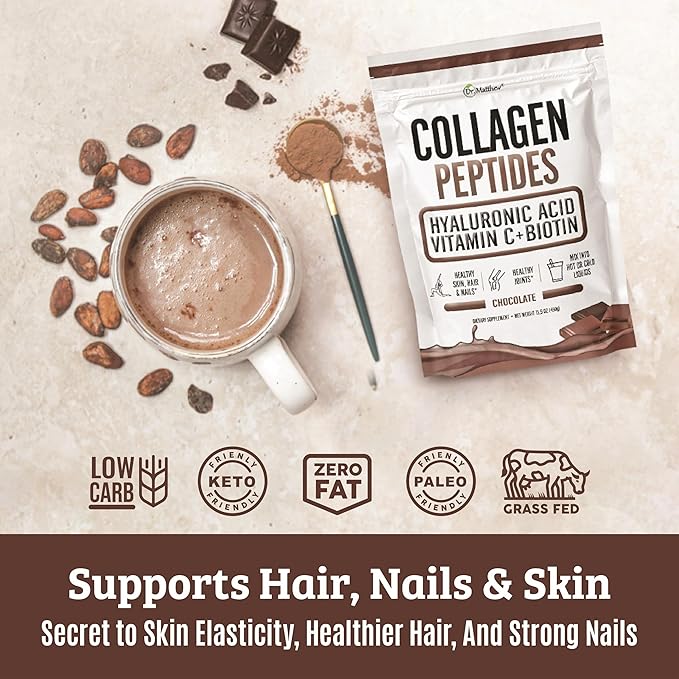 Chocolate Collagen Powder. Collagen with Hyaluronic Acid and Vitamin C. Chocolate Collagen Peptides Powder Chocolate. Collagen with Vitamin C &amp Biotin for Hair Skin Nails Joint. Keto Type 1 an