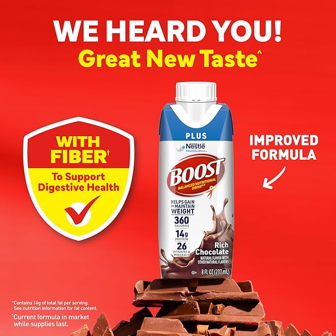 BOOST Plus Nutritional DrinkRich Chocolate8 fl oz(Pack of 48)