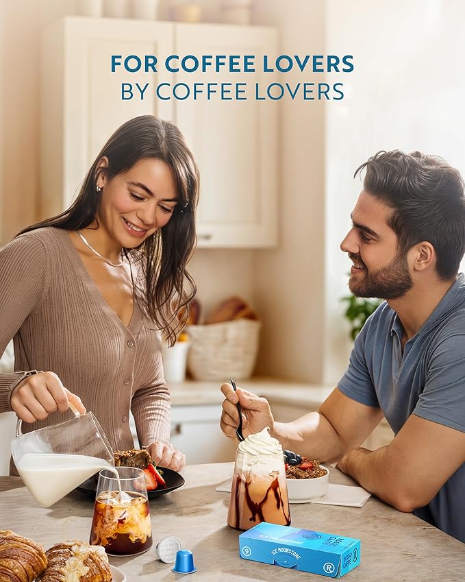 ROSSO CAFFÈ Espresso Coffee Pods for Nespresso Original Machines - 80 Capsules Ice Pack 2 Rich and Smooth Flavors Perfect for Iced Summer Coffee - Made in Italy