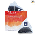 Arbata English Breakfast Tea 24 Pyramid Tea Bags – Artisanal High Caffeine Black Tea Robust &amp Full-Bodied Classic English Breakfast Tea Sachets