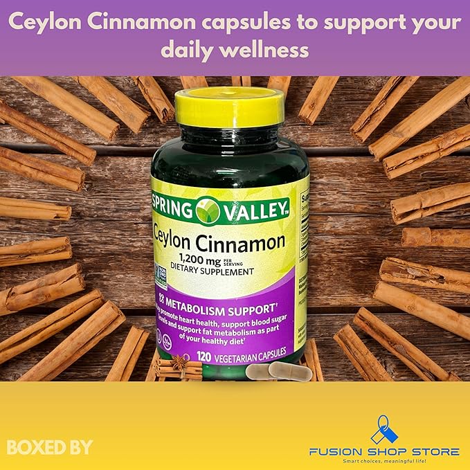 Ceylon Cinnamon 1200mg- 120ct Capsules (Pack of 2)