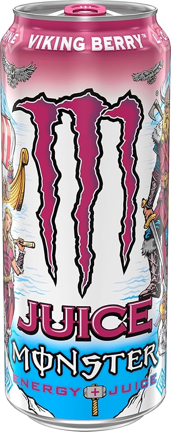 Monster Energy Juice Viking Berry Energy Drink 16 Ounce | Energy + Juice Pack of 15