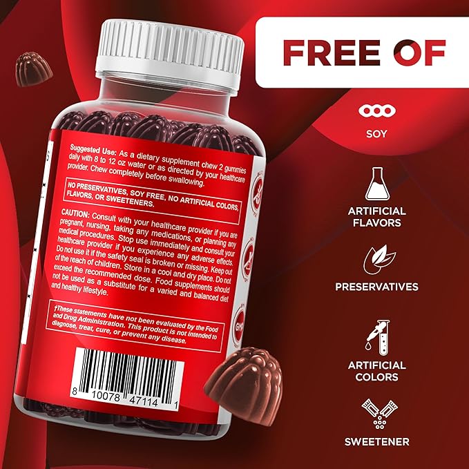 Vitamatic 2 Pack Cranberry Gummies with D-Mannose Probiotics Vitamin C – Plant-Based Botanical Extract – Vegan Non-GMO – 60 Count