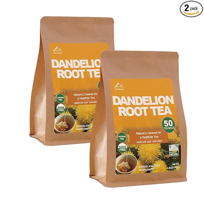 Dandelion Root Tea Bags – Herbal Tea to Warm the Body Caffeine-Free100 Teabags