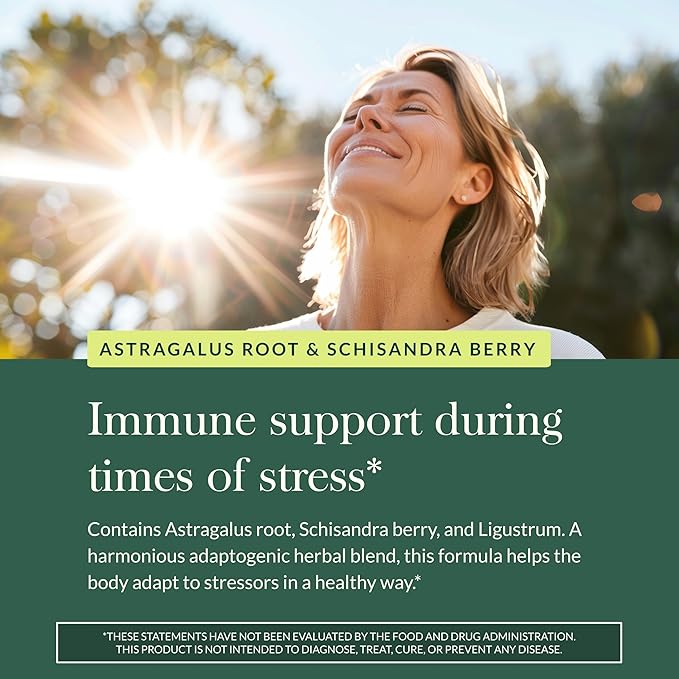 Gaia Herbs Astragalus Supreme - Immune &amp Antioxidant Support* - Herbal Supplement with Astragalus Root Schisandra Berry &amp Ligustrum - 60 Vegan Liquid Phyto-Caps (30 Servings)