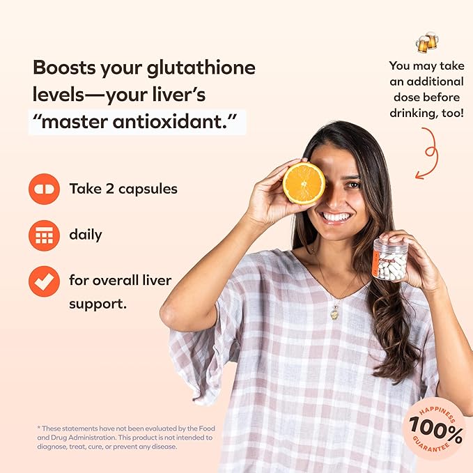 Cheers Protect | Daily Liver Supplement for Drinkers with L-Cysteine + DHM | Increase Glutathione Levels | 60 Doses | Cysteine Dihydromyricetin Milk Thistle Prickly Pear B-Vitamins Ginger