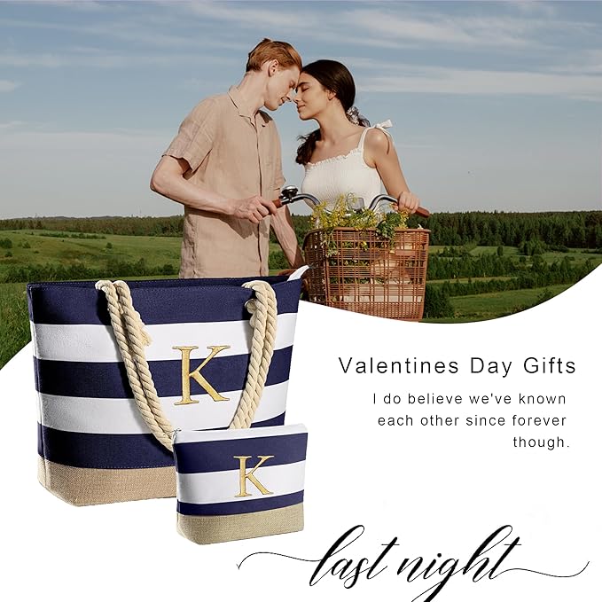 YOOLIFE Beach Bags for Women - Travel Canvas Beach Tote Pool Waterproof Bag Travel Essentials Gifts for Women Birthday