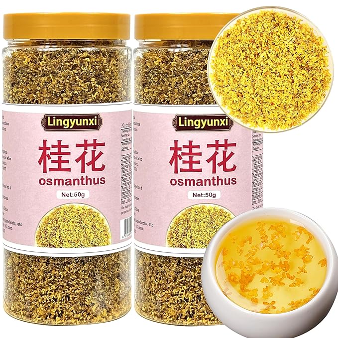 Osmanthus Fragrans 3.53oz/100g Dried Osmanthus Flower Herbal Tea Osmanthus AAA Grade Pairs Well with Desserts and Soups 桂花 干桂花 桂花茶