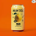 High Tide Yuzu Sparkling Juice - Flavored Carbonated Water Beverage 46 Calorie per Can Made with Real Yuzu Juice (Not from Concentrate) Lightly Sweetened with Organic Cane Sugar - 12 Fl Oz per Can