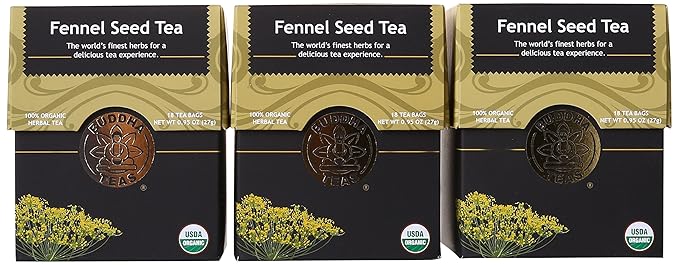 Buddha Teas Fennel Seed Tea 18 Count (Pack of 6)