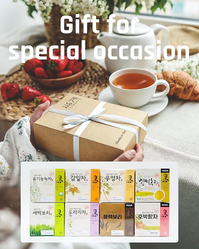 Ssanggye Oriental Raisin Tea 1.0g x 100 Tea Bags Bulk Size Premium Korean Herbal Hot Cold Hygienic Single Teabag Earthy Herb Soft Taste 4 Seasons Made in Korea