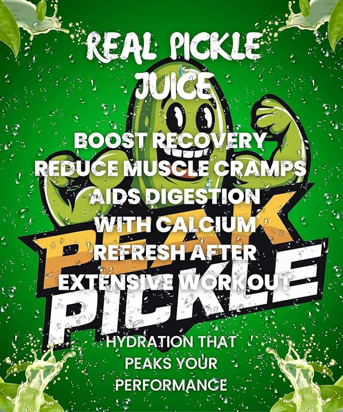 Peak Pickle Dill Pickle Juice- 1 Gallon Pickle Juice Sports Drink For Leg Cramps- Pickle Juice Gallon for Muscle Cramp Relief- Pickle Juice Shots For Leg Cramps- Kosher Dill Pickle Juice