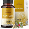 HERBAMAMA Mastic Gum Capsules 1400mg - Gut &amp Digestive Support with Mastic Gum Supplement - Vegan Non-GMO Resin Digestion Capsules
