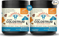 Sandhu's Grass Fed Bovine Colostrum Powder for Humans Adults | 65 Servings (Pack of 2) Cows Supplement | High IgG for Gut Health | Immunity &amp Muscle Recovery Support | Unflavored | for Men &amp