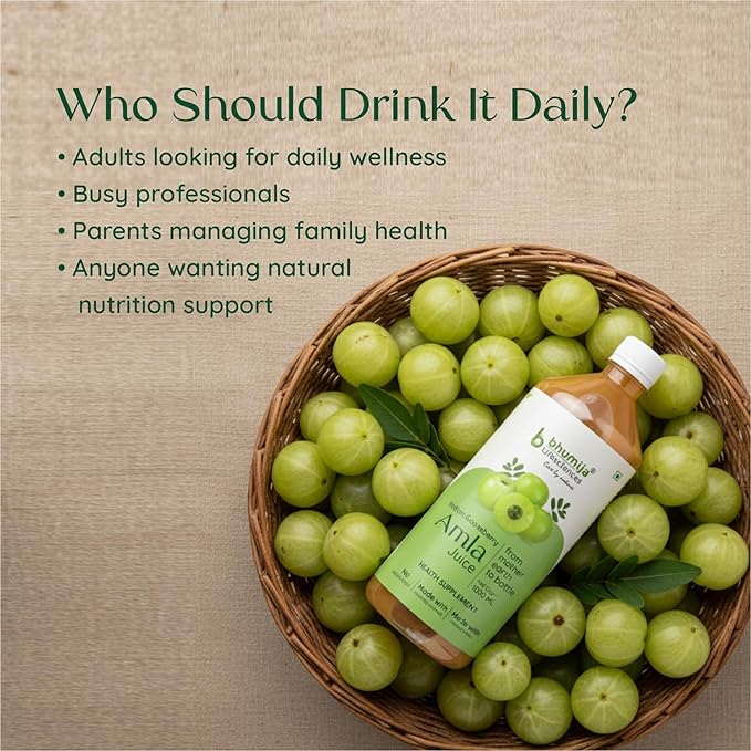 Bhumija Lifesciences Amla Juice (Sugar Free) - 1 Liter (Pack of 3)