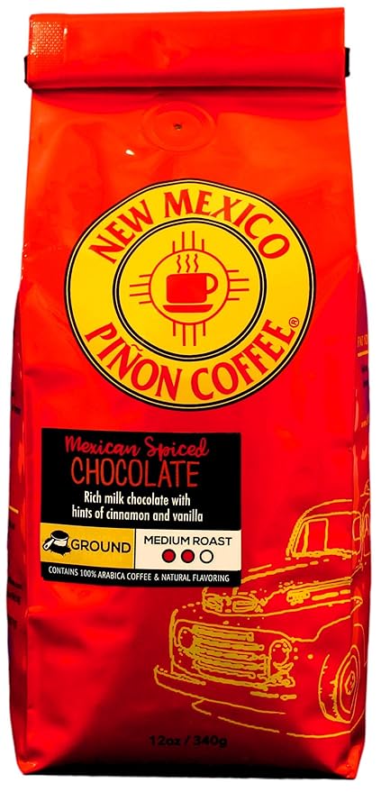 New Mexico Piñon Coffee Naturally Flavored Coffee (Mexican Spiced Chocolate Ground 12 ounce)