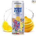 Collective Arts Wide Eyed Energy Drinks | Naturally-Flavored Caffeinated Vitaminized Sparkling Beverage With Fruit Extracts | Lemon Berry BOOST | Pack of 12 | 12 fl oz.(355ml)
